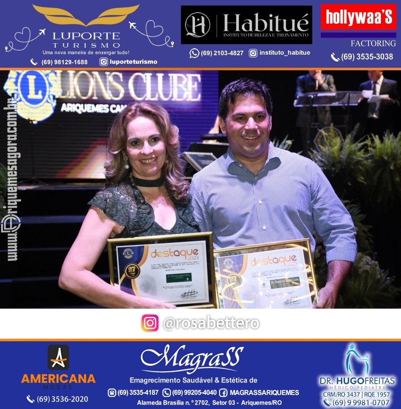 27º DESTAQUE 2023 “Lions Clube Ariquemes Canaã” Prêmio Leão em Ariquemes Rondônia