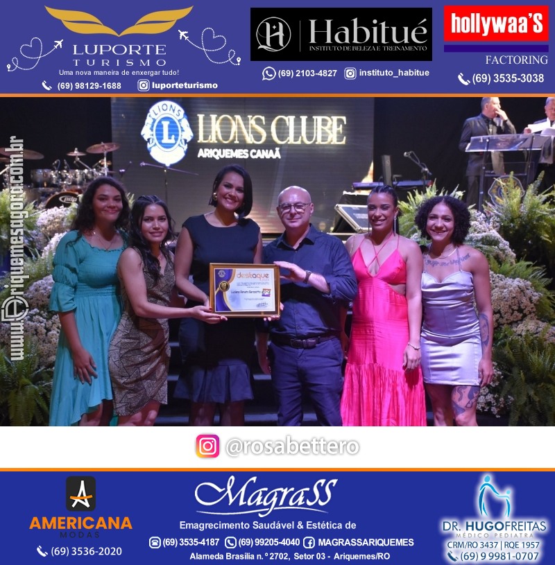 27º DESTAQUE 2023 “Lions Clube Ariquemes Canaã” Prêmio Leão em Ariquemes Rondônia