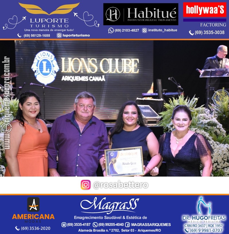 27º DESTAQUE 2023 “Lions Clube Ariquemes Canaã” Prêmio Leão em Ariquemes Rondônia