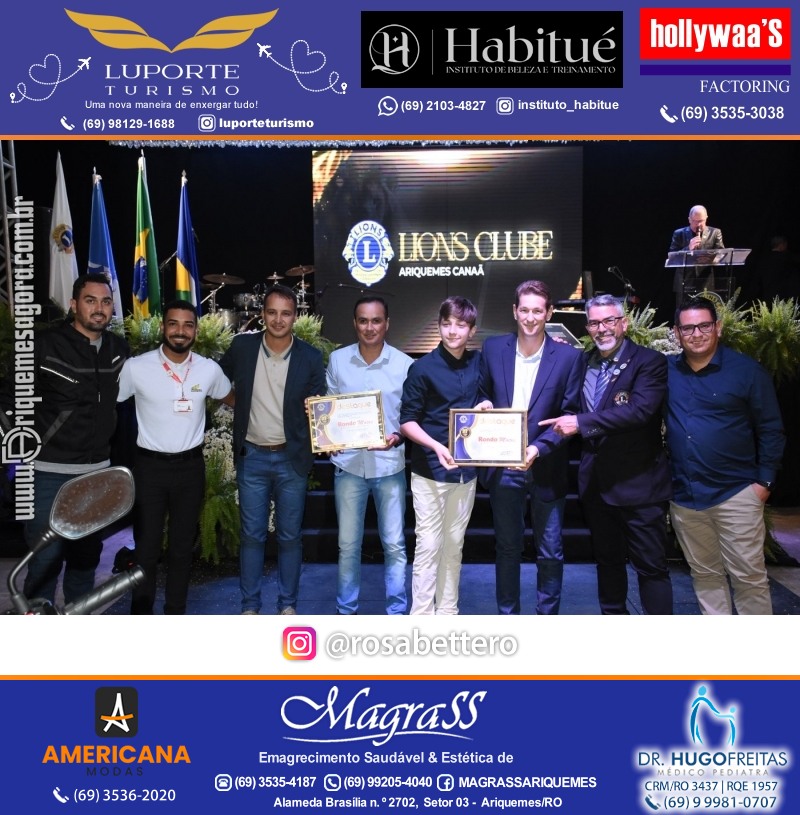 27º DESTAQUE 2023 “Lions Clube Ariquemes Canaã” Prêmio Leão em Ariquemes Rondônia