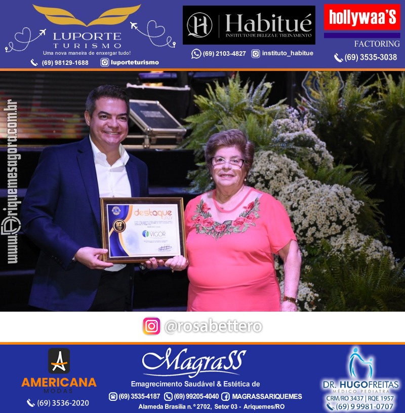 27º DESTAQUE 2023 “Lions Clube Ariquemes Canaã” Prêmio Leão em Ariquemes Rondônia