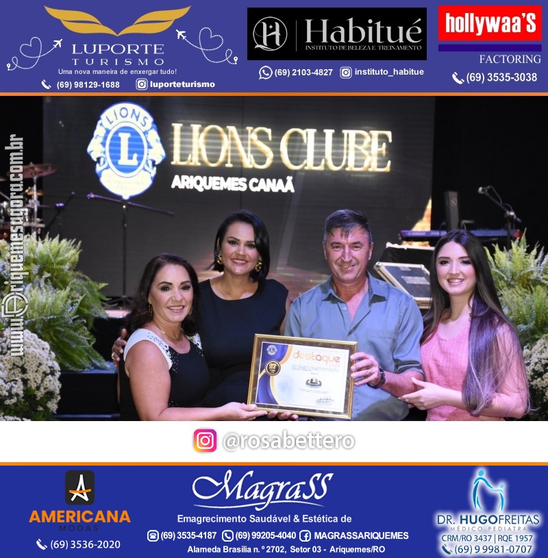 27º DESTAQUE 2023 “Lions Clube Ariquemes Canaã” Prêmio Leão em Ariquemes Rondônia