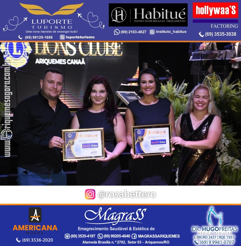 27º DESTAQUE 2023 “Lions Clube Ariquemes Canaã” Prêmio Leão em Ariquemes Rondônia