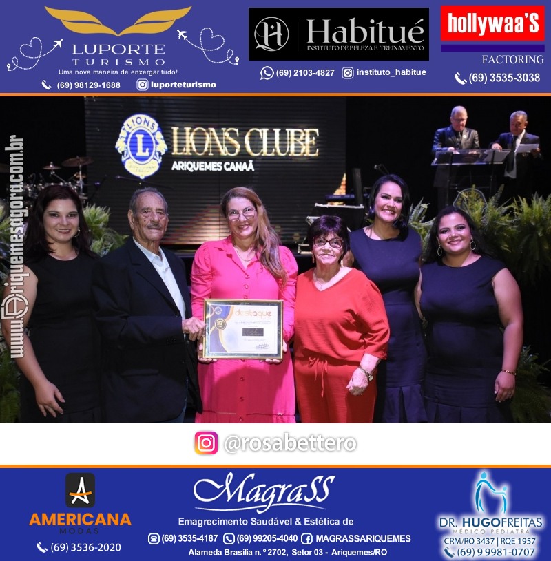 27º DESTAQUE 2023 “Lions Clube Ariquemes Canaã” Prêmio Leão em Ariquemes Rondônia