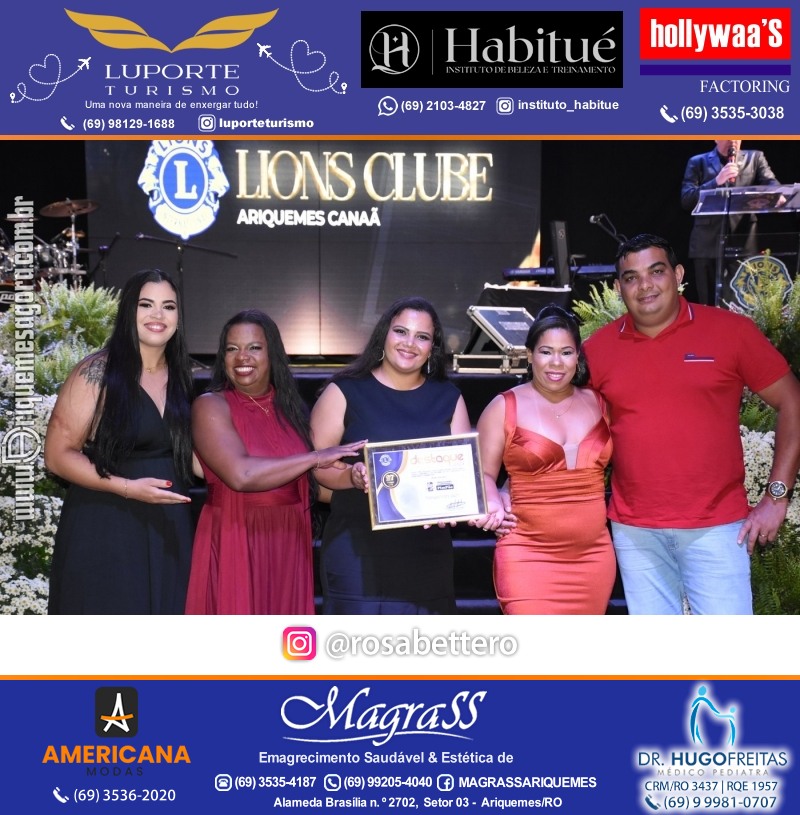 27º DESTAQUE 2023 “Lions Clube Ariquemes Canaã” Prêmio Leão em Ariquemes Rondônia