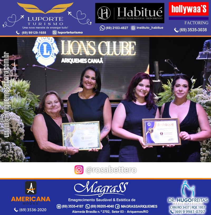 27º DESTAQUE 2023 “Lions Clube Ariquemes Canaã” Prêmio Leão em Ariquemes Rondônia