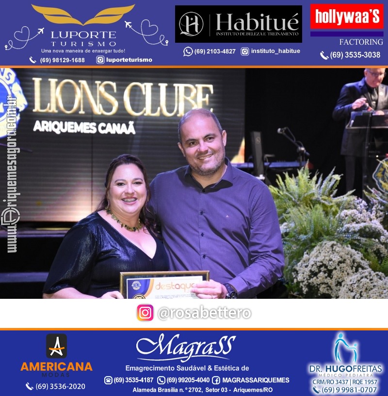 27º DESTAQUE 2023 “Lions Clube Ariquemes Canaã” Prêmio Leão em Ariquemes Rondônia