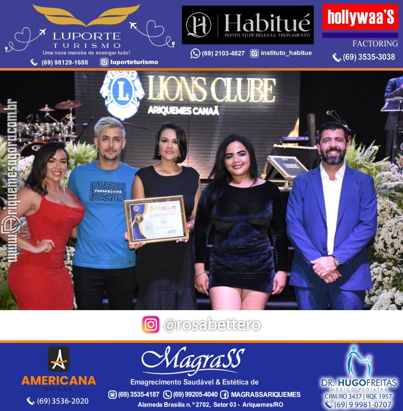 27º DESTAQUE 2023 “Lions Clube Ariquemes Canaã” Prêmio Leão em Ariquemes Rondônia