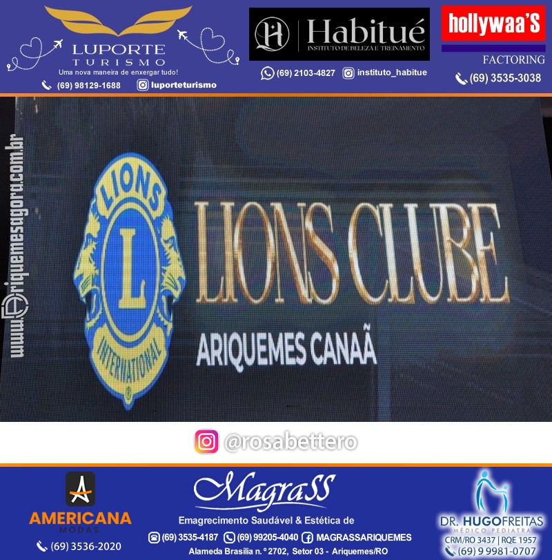 27º DESTAQUE 2023 “Lions Clube Ariquemes Canaã” Prêmio Leão em Ariquemes Rondônia