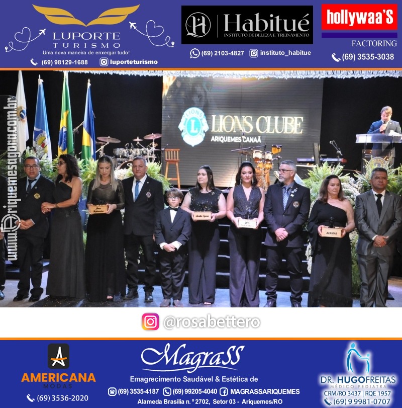 27º DESTAQUE 2023 “Lions Clube Ariquemes Canaã” Prêmio Leão em Ariquemes Rondônia