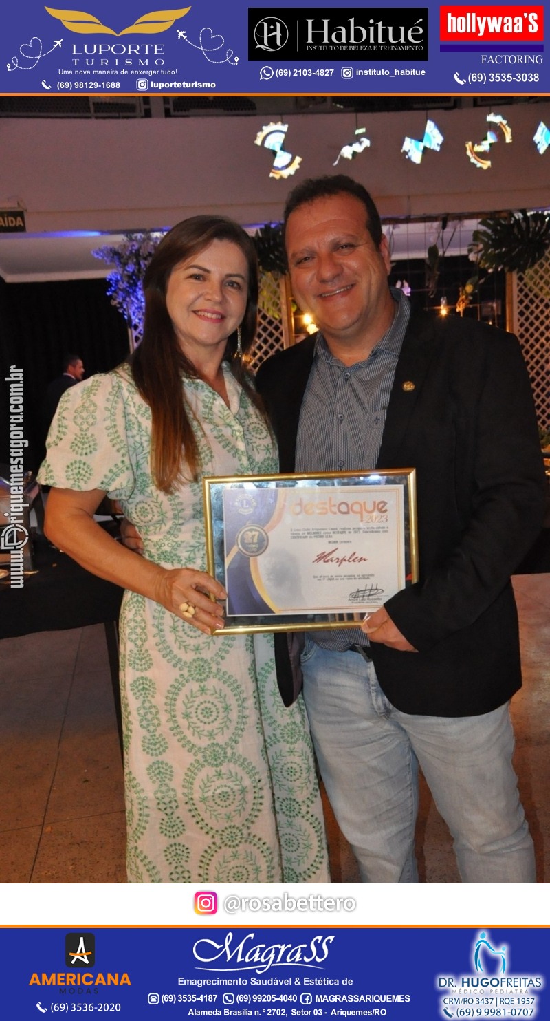 27º DESTAQUE 2023 “Lions Clube Ariquemes Canaã” Prêmio Leão em Ariquemes Rondônia