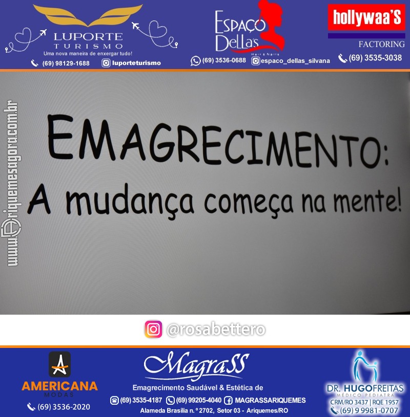 Palestra na Magrass Ariquemes com a Psicóloga Dra. Maria Cristina - TEMA Emagrecimento: A Mudança Começa na Mente