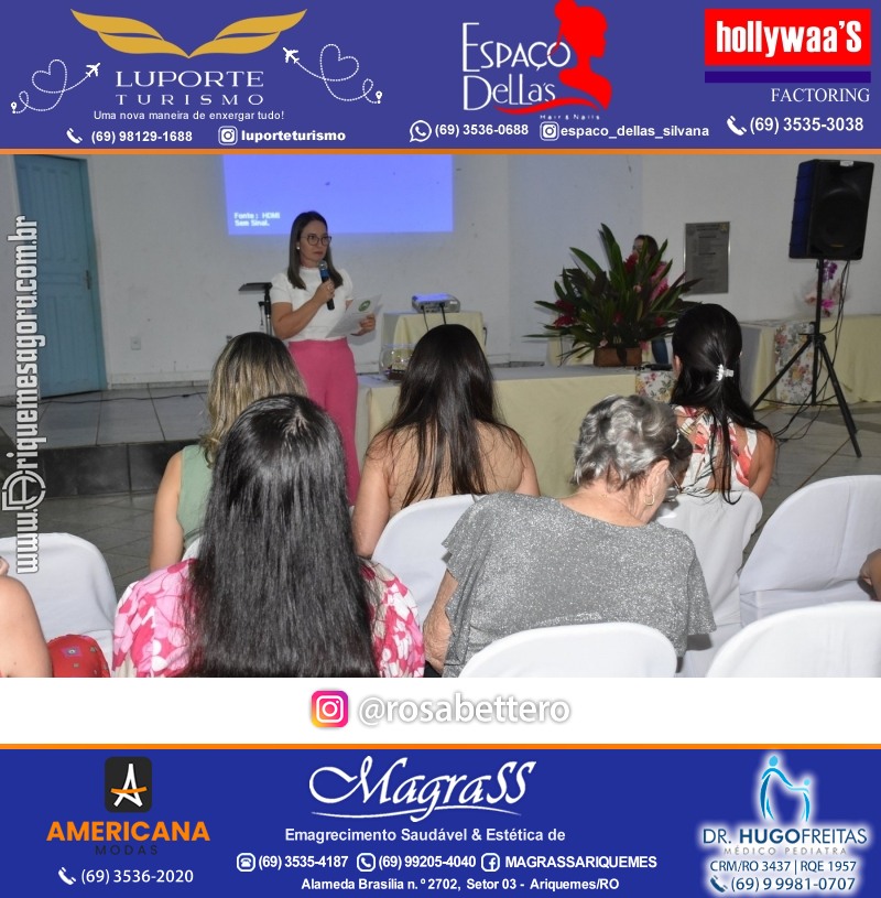 Palestra com Consul. Financeira Luciana Bettero “Fraternidade Feminina Ariquemes” na Loja Maçônica Vigilantes da Ordem