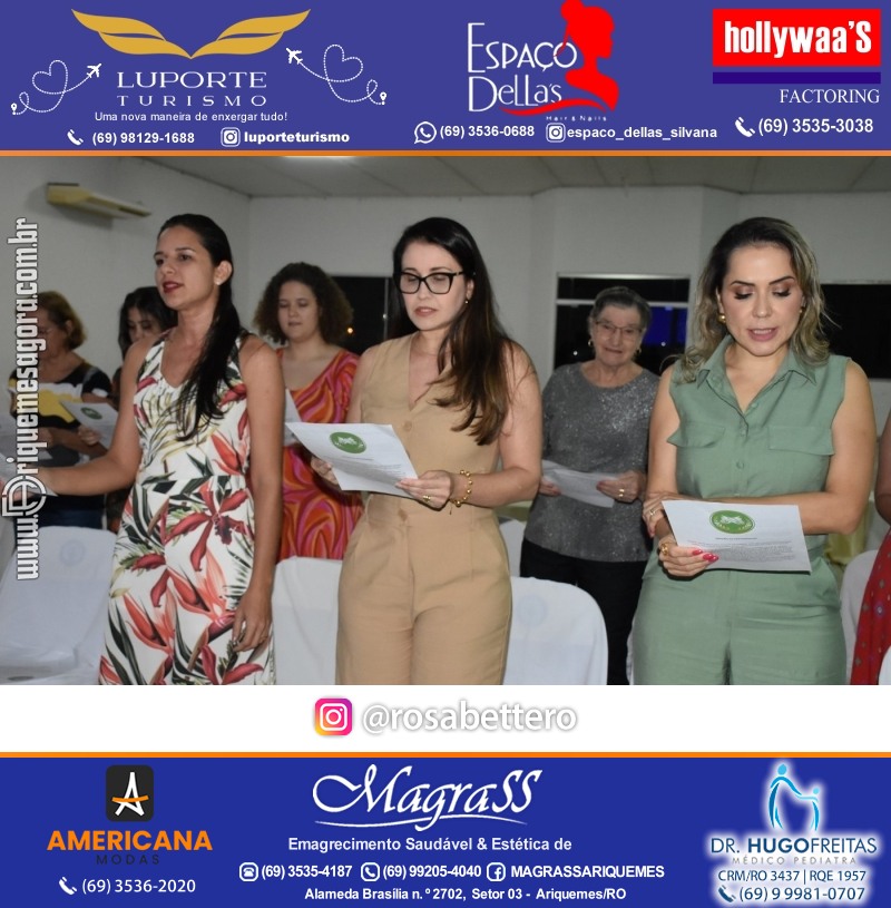 Palestra com Consul. Financeira Luciana Bettero “Fraternidade Feminina Ariquemes” na Loja Maçônica Vigilantes da Ordem