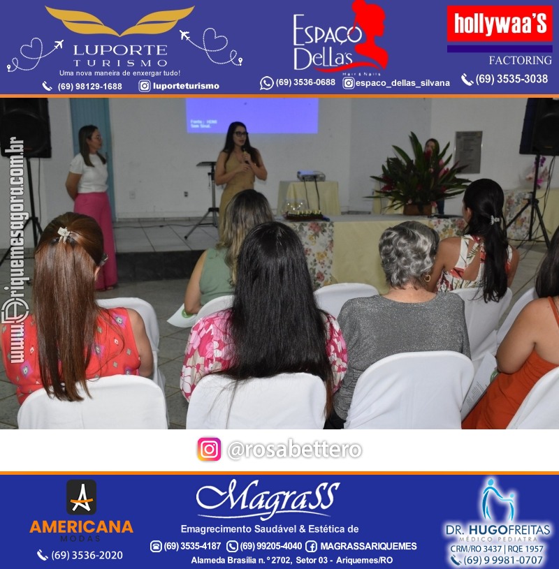 Palestra com Consul. Financeira Luciana Bettero “Fraternidade Feminina Ariquemes” na Loja Maçônica Vigilantes da Ordem