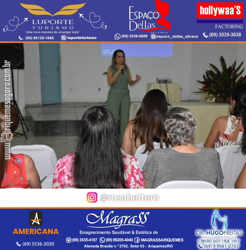 Palestra com Consul. Financeira Luciana Bettero “Fraternidade Feminina Ariquemes” na Loja Maçônica Vigilantes da Ordem