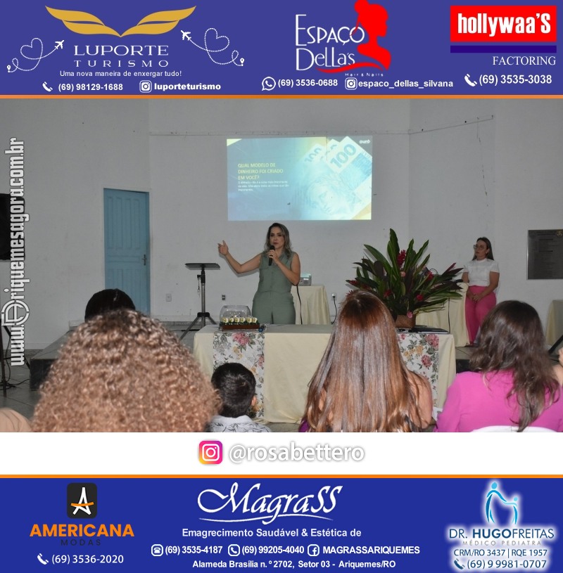 Palestra com Consul. Financeira Luciana Bettero “Fraternidade Feminina Ariquemes” na Loja Maçônica Vigilantes da Ordem