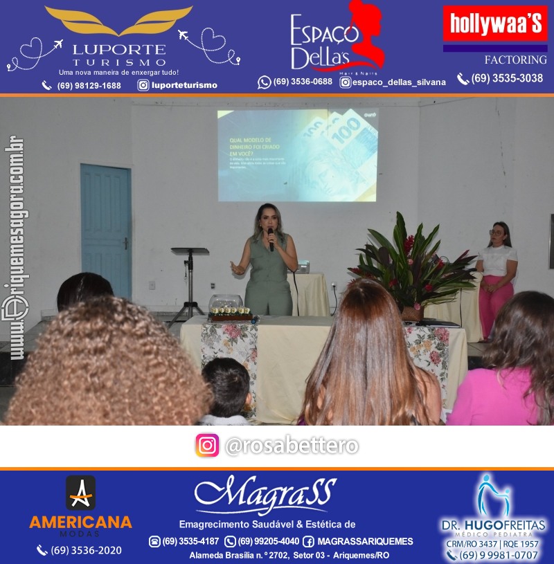 Palestra com Consul. Financeira Luciana Bettero “Fraternidade Feminina Ariquemes” na Loja Maçônica Vigilantes da Ordem