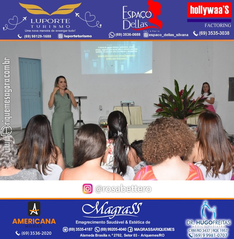 Palestra com Consul. Financeira Luciana Bettero “Fraternidade Feminina Ariquemes” na Loja Maçônica Vigilantes da Ordem