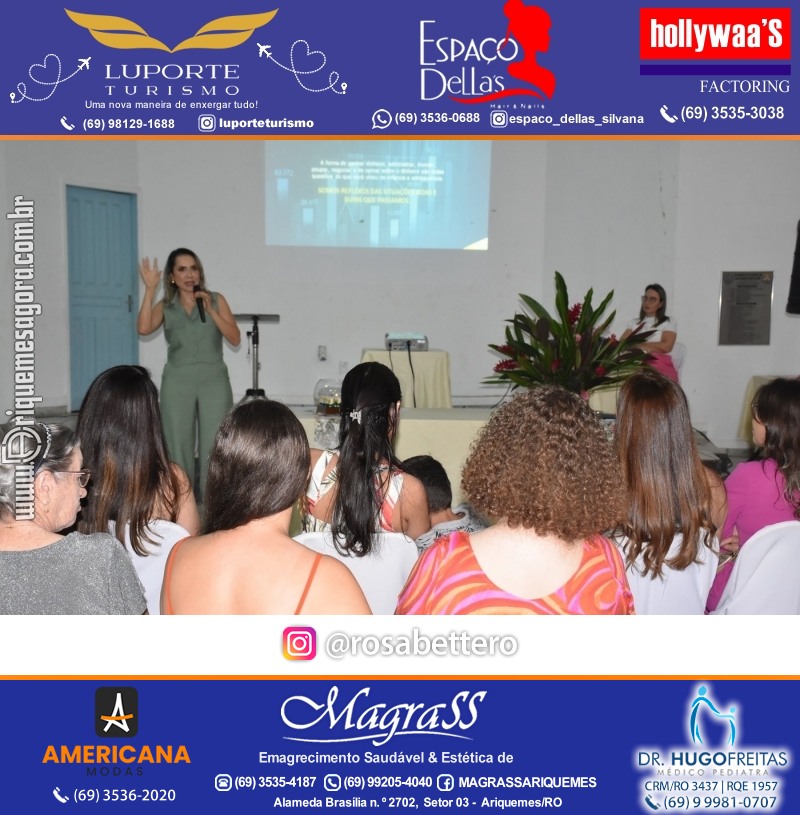 Palestra com Consul. Financeira Luciana Bettero “Fraternidade Feminina Ariquemes” na Loja Maçônica Vigilantes da Ordem