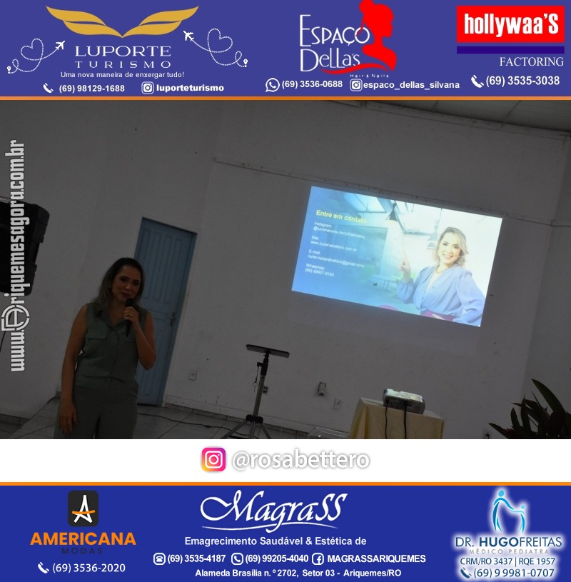 Palestra com Consul. Financeira Luciana Bettero “Fraternidade Feminina Ariquemes” na Loja Maçônica Vigilantes da Ordem