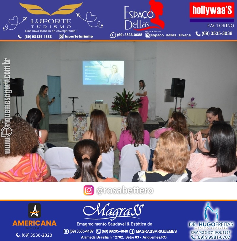 Palestra com Consul. Financeira Luciana Bettero “Fraternidade Feminina Ariquemes” na Loja Maçônica Vigilantes da Ordem