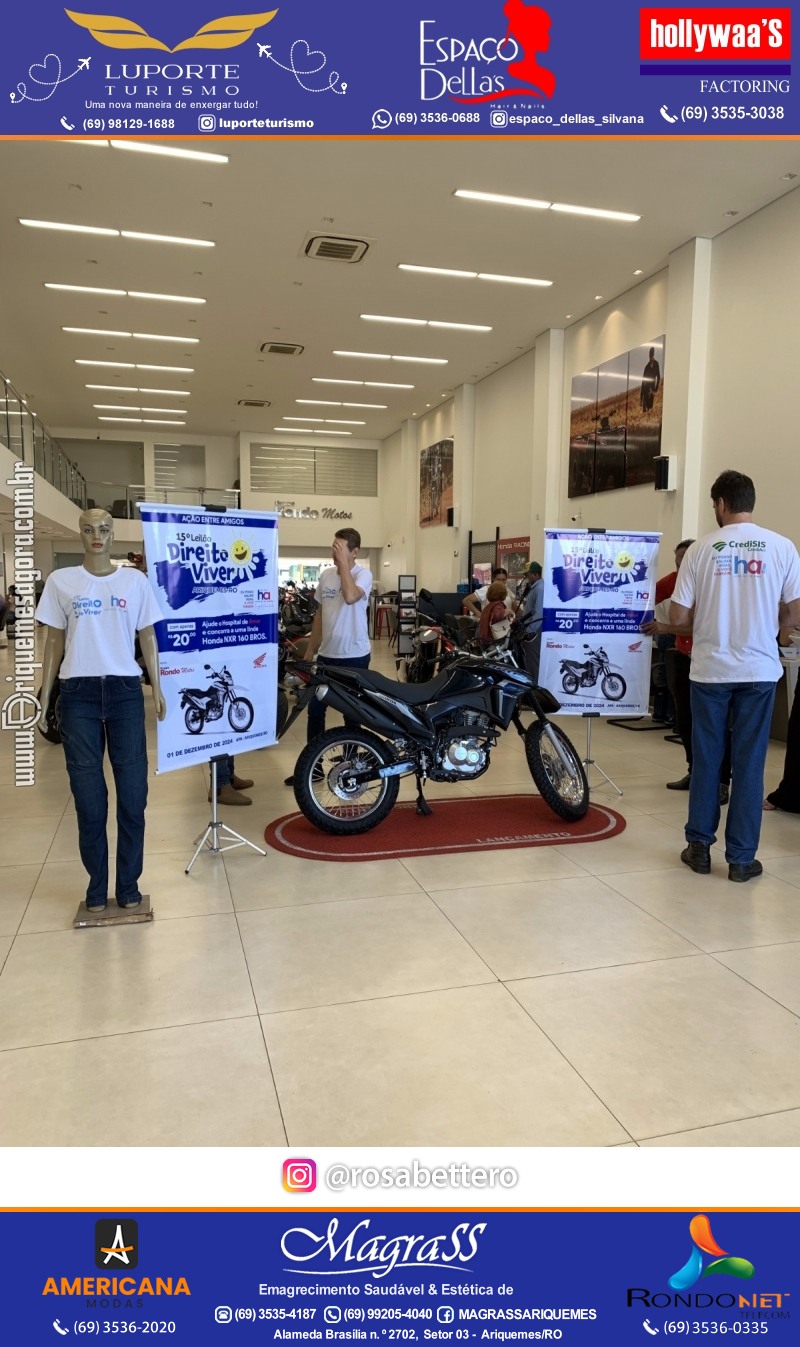 Lançamento 15º Leilão Direito de Viver em Ariquemes em Prol Hospital de Amor de Rondônia