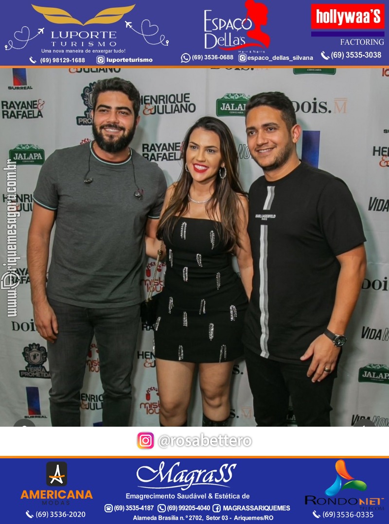 EXPOARI 2024 - Show com Henrique e Juliano & Galera & V8 na APA em Ariquemes Rondônia