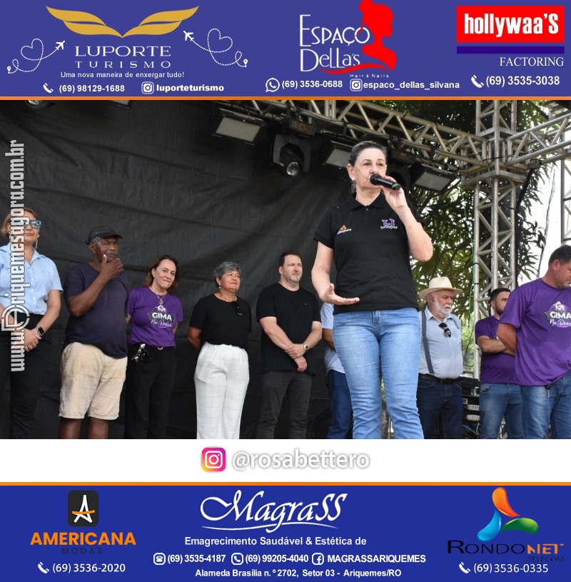 Abertura 16ª GIMA NA PRAÇA Evento Social, Cultural e Comercial “GRUPO GILBERTO MIRANDA” em Ariquemes Rondônia