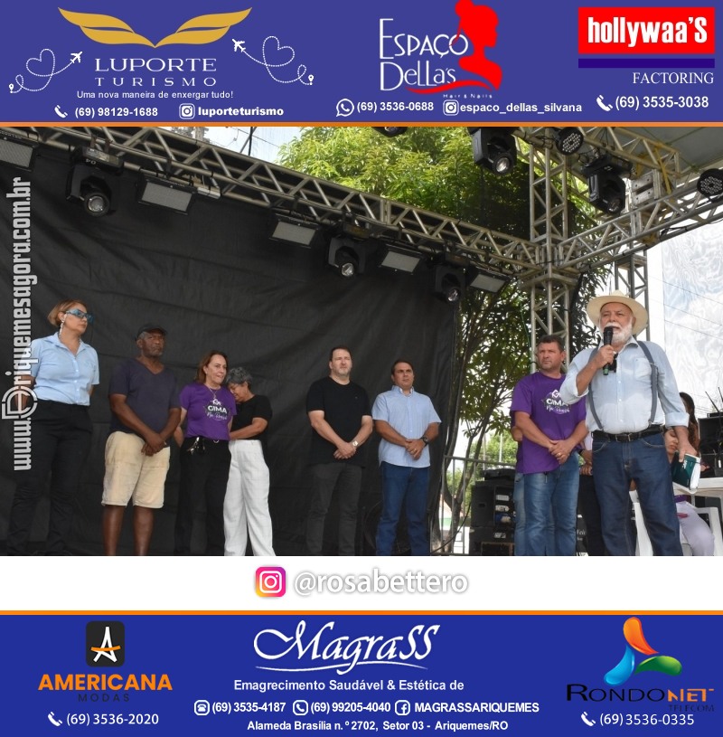 Abertura 16ª GIMA NA PRAÇA Evento Social, Cultural e Comercial “GRUPO GILBERTO MIRANDA” em Ariquemes Rondônia