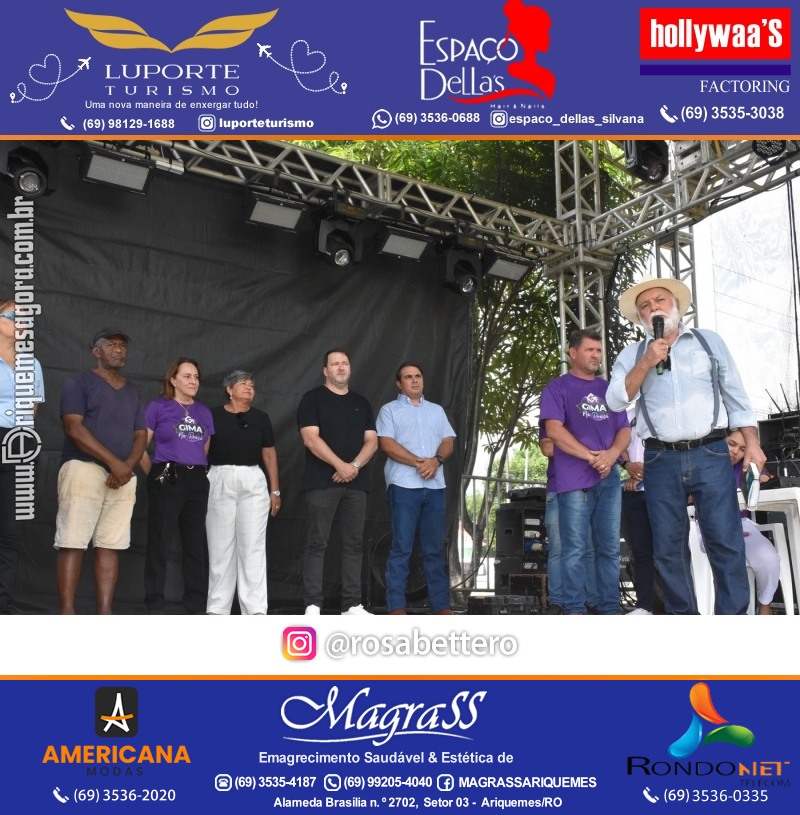 Abertura 16ª GIMA NA PRAÇA Evento Social, Cultural e Comercial “GRUPO GILBERTO MIRANDA” em Ariquemes Rondônia