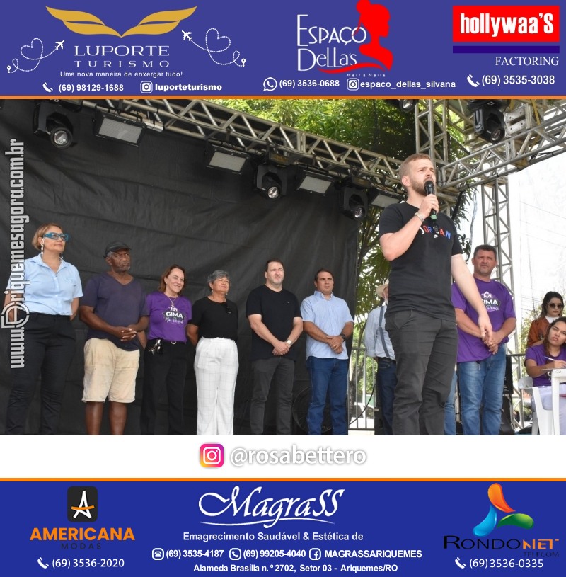 Abertura 16ª GIMA NA PRAÇA Evento Social, Cultural e Comercial “GRUPO GILBERTO MIRANDA” em Ariquemes Rondônia