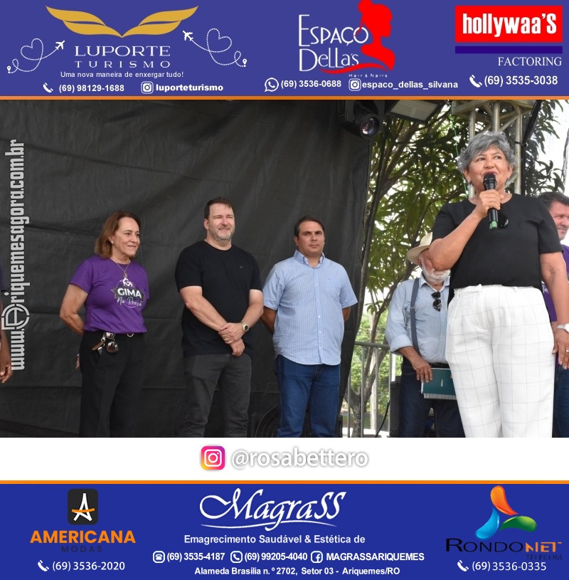 Abertura 16ª GIMA NA PRAÇA Evento Social, Cultural e Comercial “GRUPO GILBERTO MIRANDA” em Ariquemes Rondônia