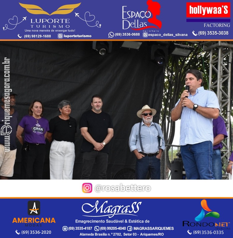 Abertura 16ª GIMA NA PRAÇA Evento Social, Cultural e Comercial “GRUPO GILBERTO MIRANDA” em Ariquemes Rondônia