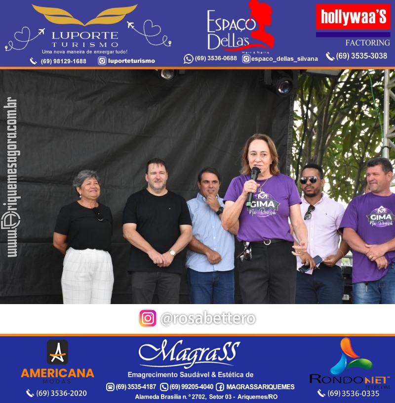 Abertura 16ª GIMA NA PRAÇA Evento Social, Cultural e Comercial “GRUPO GILBERTO MIRANDA” em Ariquemes Rondônia