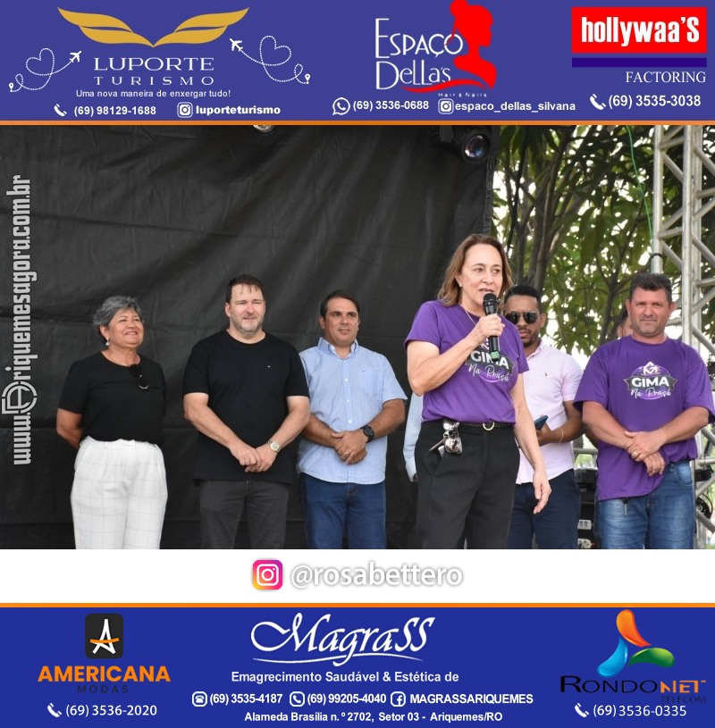 Abertura 16ª GIMA NA PRAÇA Evento Social, Cultural e Comercial “GRUPO GILBERTO MIRANDA” em Ariquemes Rondônia