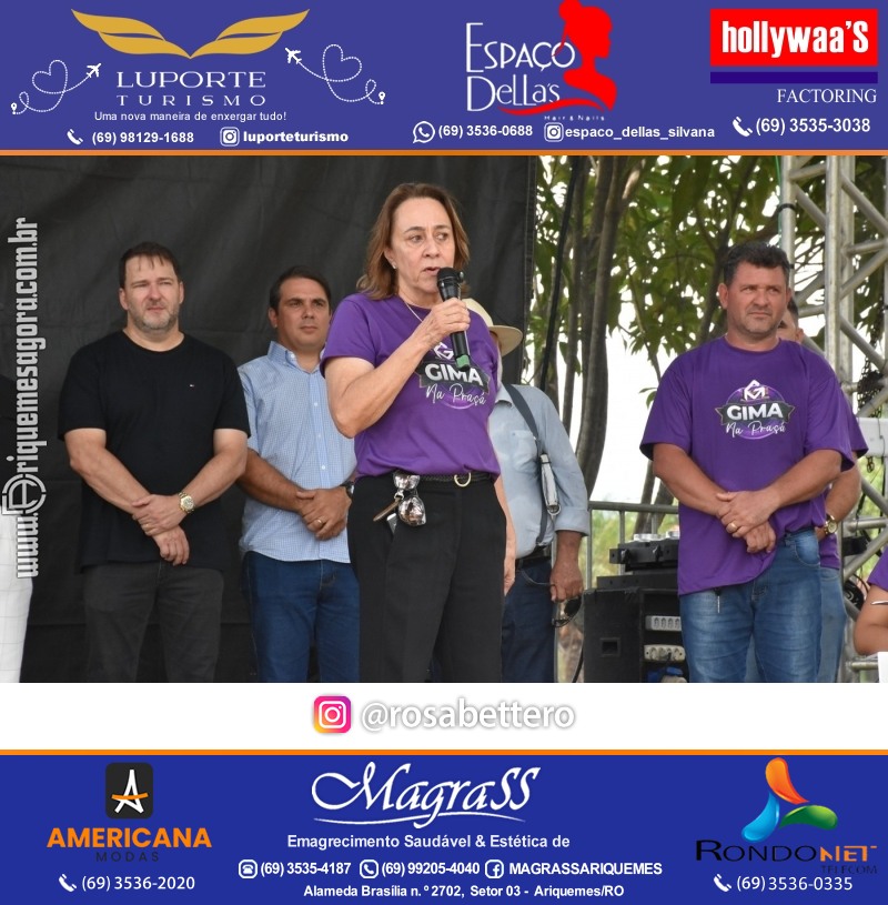 Abertura 16ª GIMA NA PRAÇA Evento Social, Cultural e Comercial “GRUPO GILBERTO MIRANDA” em Ariquemes Rondônia