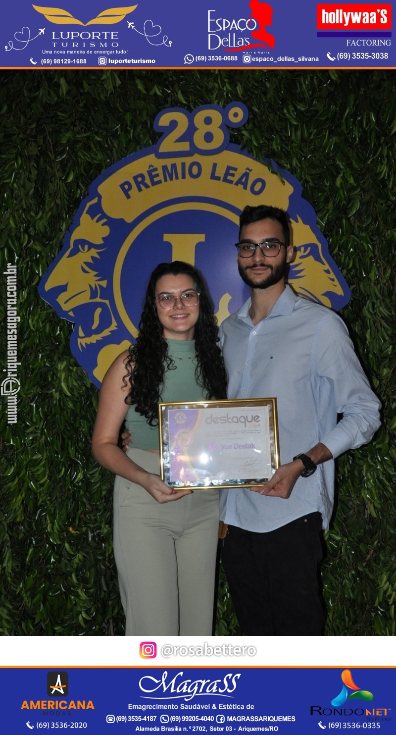 28º DESTAQUE 2024 “Lions Clube Ariquemes Canaã” Prêmio Leão em Ariquemes Rondônia