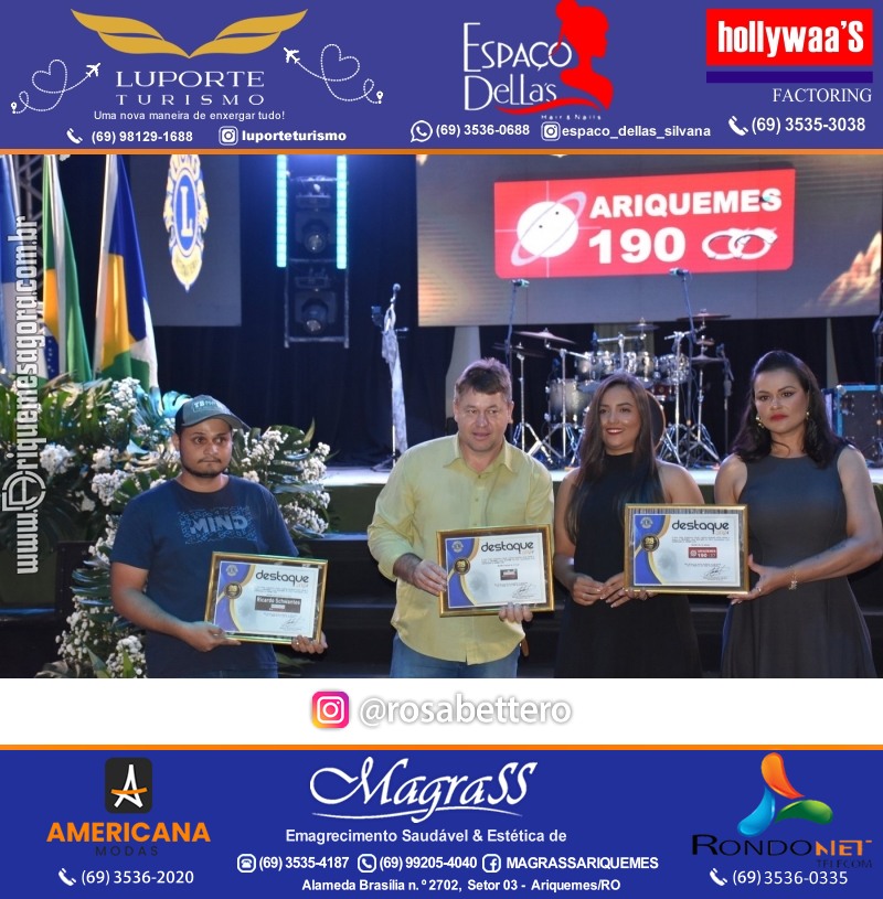 28º DESTAQUE 2024 “Lions Clube Ariquemes Canaã” Prêmio Leão em Ariquemes Rondônia