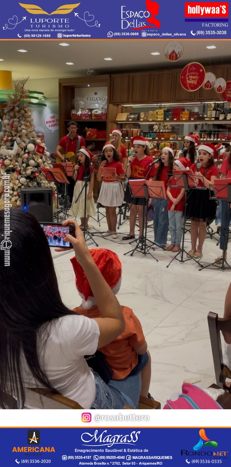 3ª Edição Cantada de Natal Redenção Chocolateria Lugano em Ariquemes Rondônia