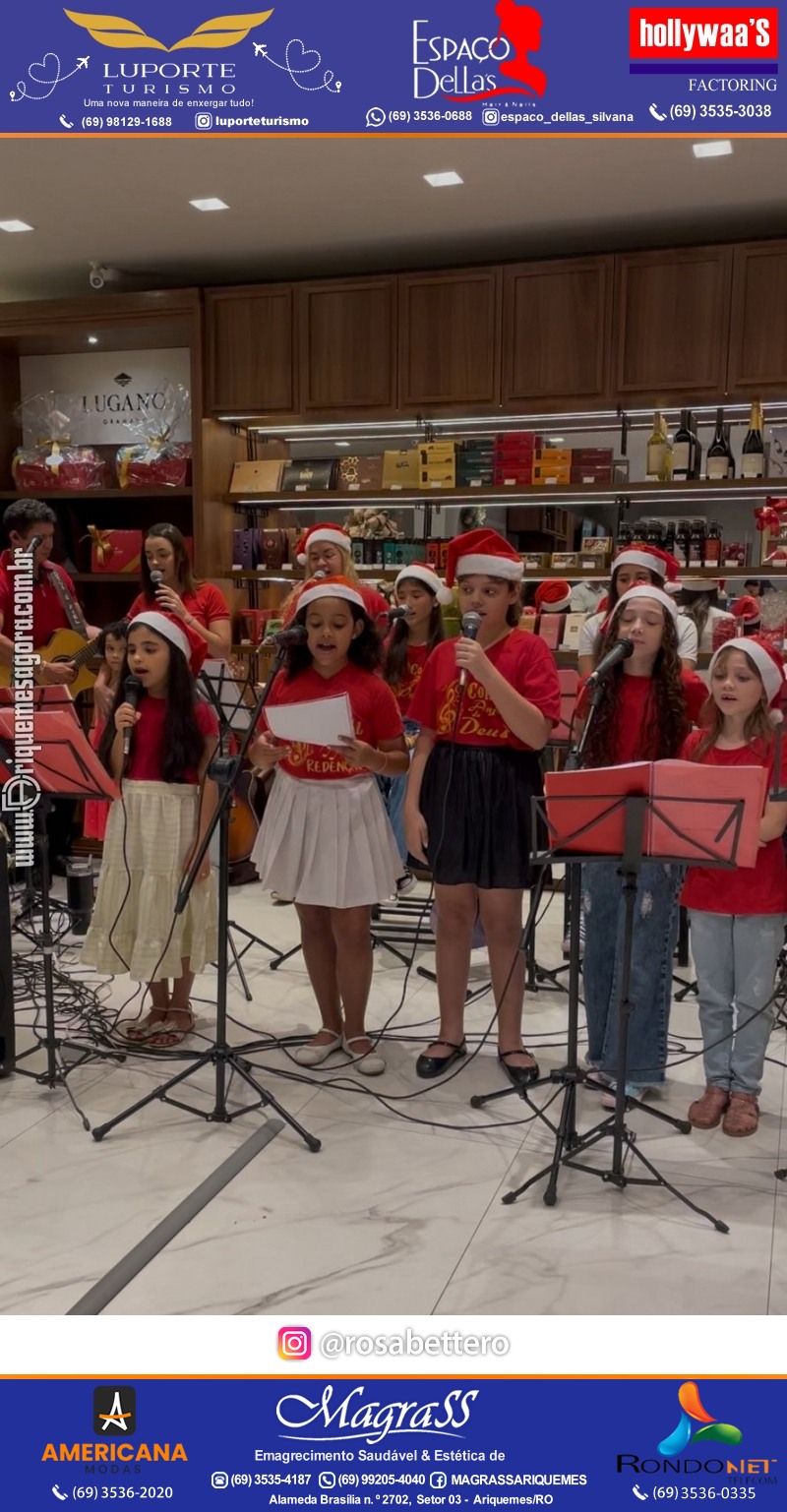 3ª Edição Cantada de Natal Redenção Chocolateria Lugano em Ariquemes Rondônia