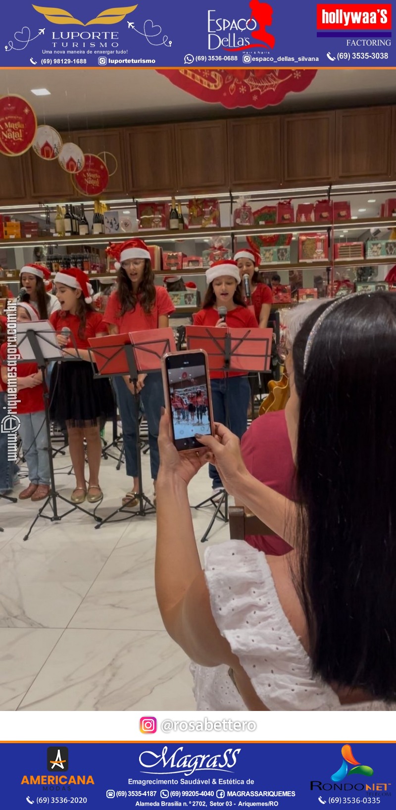 3ª Edição Cantada de Natal Redenção Chocolateria Lugano em Ariquemes Rondônia