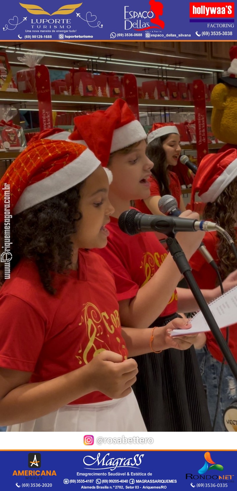 3ª Edição Cantada de Natal Redenção Chocolateria Lugano em Ariquemes Rondônia