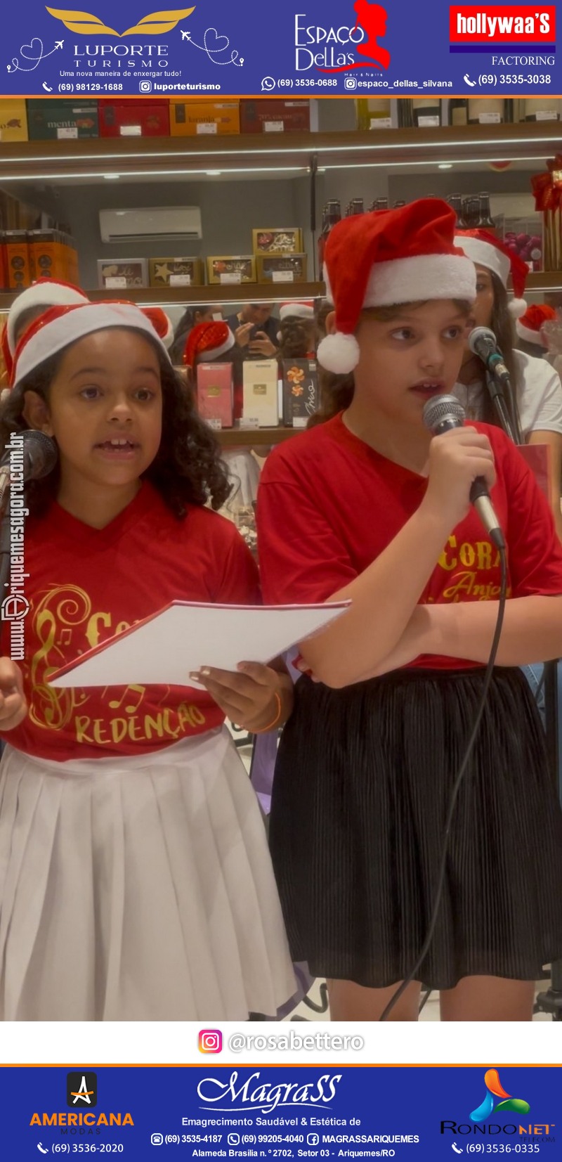 3ª Edição Cantada de Natal Redenção Chocolateria Lugano em Ariquemes Rondônia