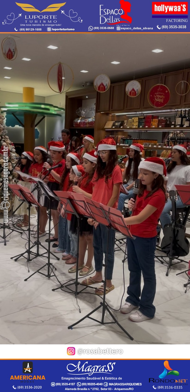 3ª Edição Cantada de Natal Redenção Chocolateria Lugano em Ariquemes Rondônia