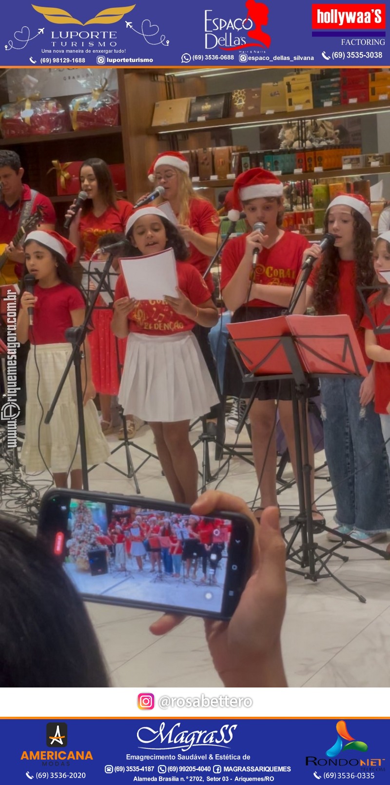 3ª Edição Cantada de Natal Redenção Chocolateria Lugano em Ariquemes Rondônia