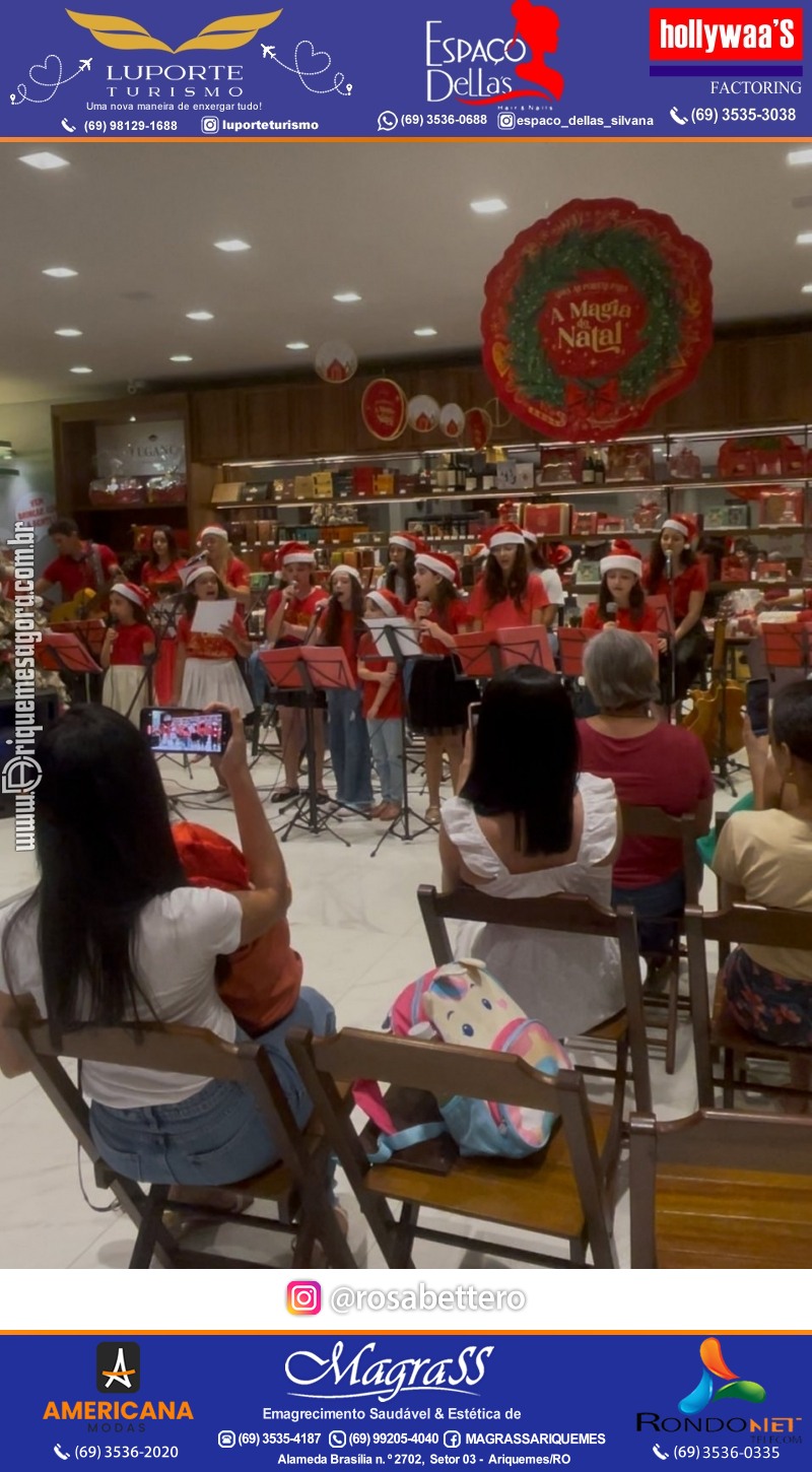 3ª Edição Cantada de Natal Redenção Chocolateria Lugano em Ariquemes Rondônia