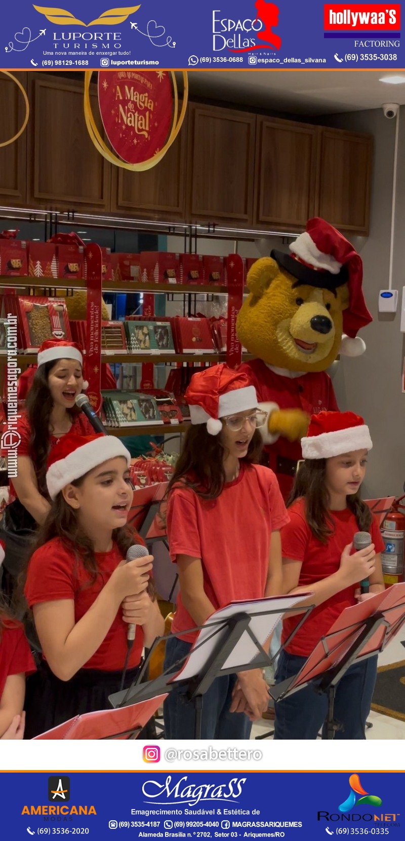 3ª Edição Cantada de Natal Redenção Chocolateria Lugano em Ariquemes Rondônia