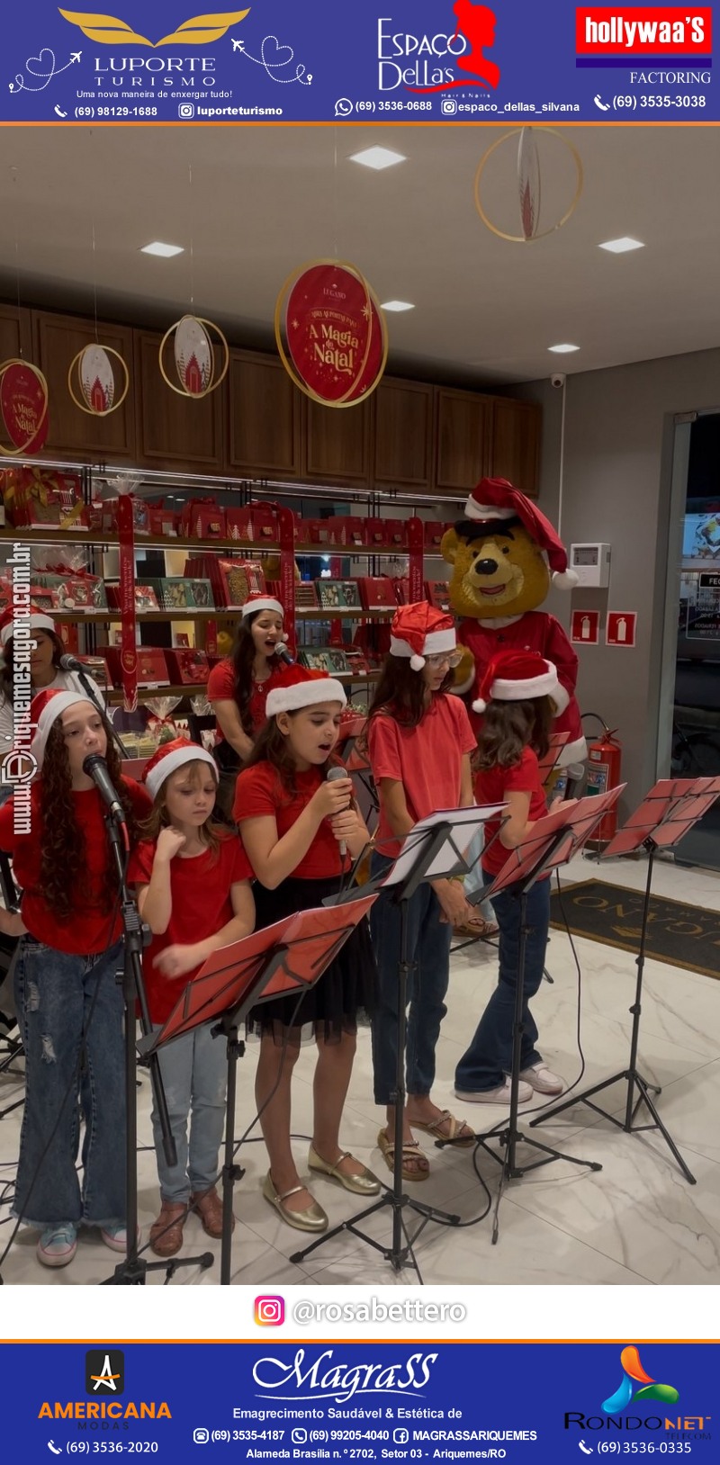 3ª Edição Cantada de Natal Redenção Chocolateria Lugano em Ariquemes Rondônia