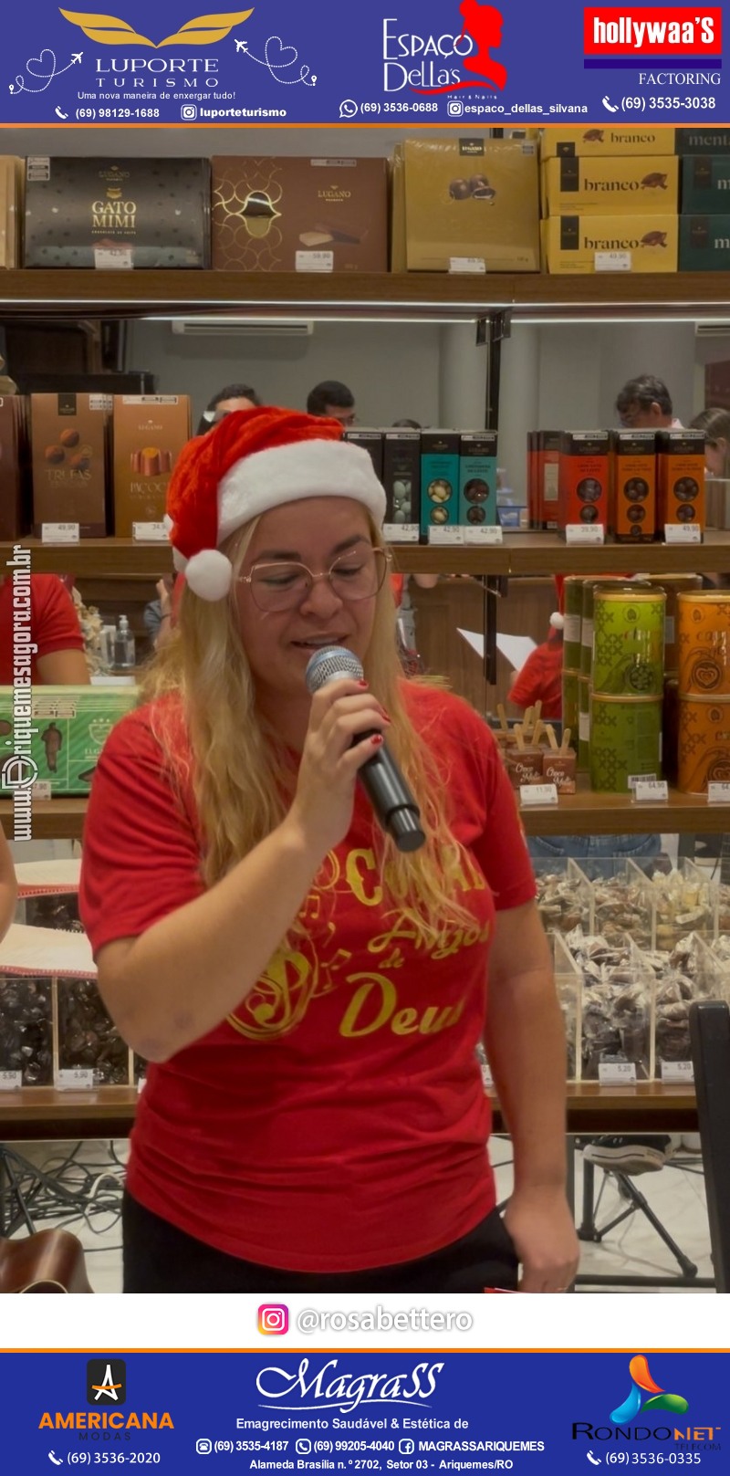 3ª Edição Cantada de Natal Redenção Chocolateria Lugano em Ariquemes Rondônia